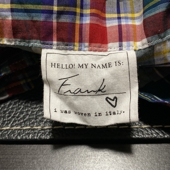 FRANK & EILEEN BARRY WOVEN BUTTON UP RED BLUE PLAID Shirt Top XS - Picture 11 of 13